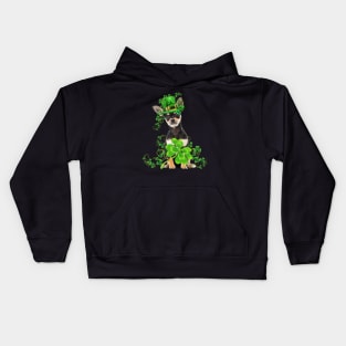 Lucky Chihuahua Dog Shamrock St Patrick's Day Kids Hoodie